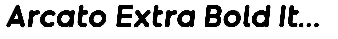 Arcato Extra Bold Italic